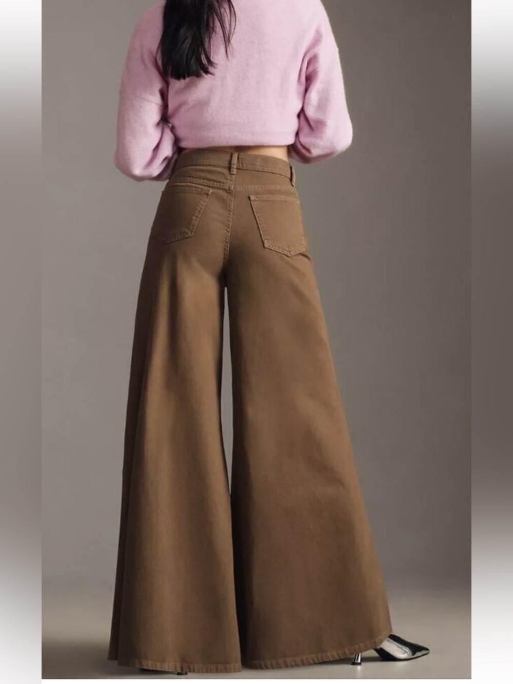Anthropologie Pilcro Moss Wide-Leg High-Rise Puddle Jeans Size 27 Retro Flare - Picture 3 of 15